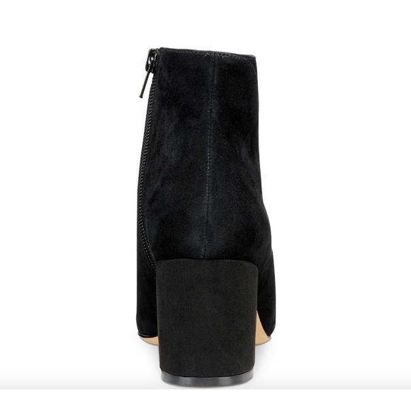 INC Suede Block Low Heel Ankle Zip Booties - Picture 6 of 9